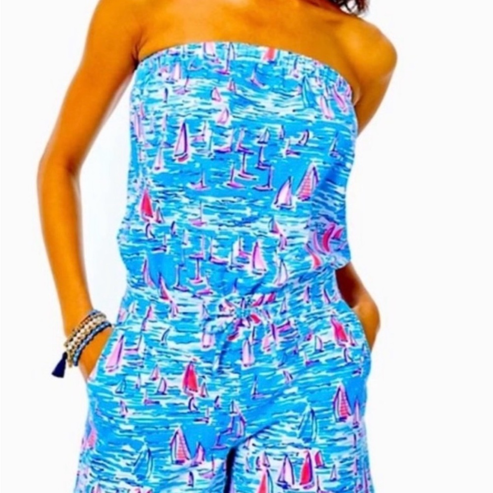 Lilly Pulitzer Boatylicious Jace Romper XL